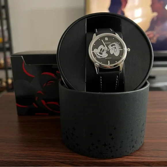 Citizen Silver and Black Mickey Mouse Watch - Picture 2 of 8